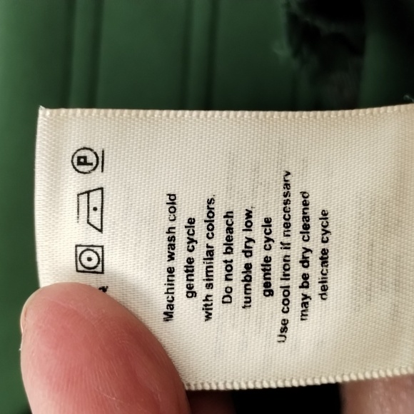 Lili Wang for Lilies Closet Anthro dark green sleeveless dress size 10 pin tuck - Picture 11 of 11